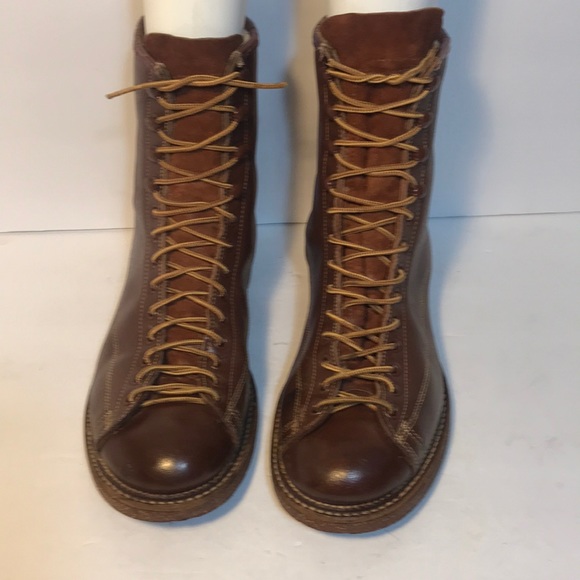 VINTAGE MENS LEATHER & SHEARLING LINED BOOTS main image 4